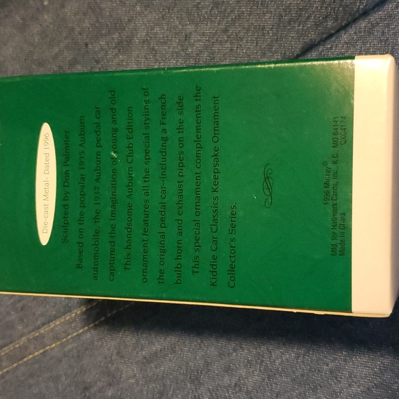 Hallmark '1937 Steelcraft Auburn by Murray' 1996 Club Edition Ornament - Picture 2 of 2